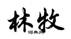 胡問遂林牧行書個性簽名怎么寫