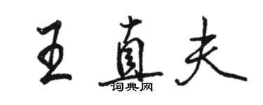 駱恆光王直夫行書個性簽名怎么寫