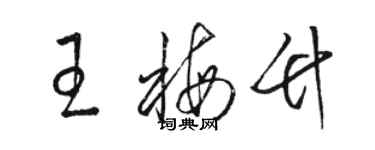 駱恆光王梅竹草書個性簽名怎么寫