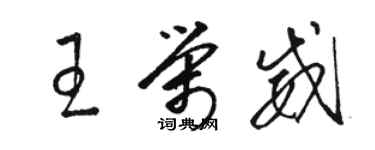 駱恆光王榮威草書個性簽名怎么寫