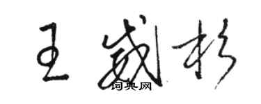 駱恆光王威杉草書個性簽名怎么寫