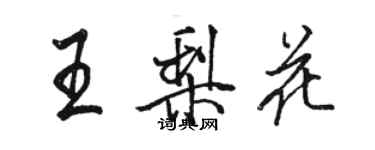 駱恆光王梨花行書個性簽名怎么寫