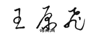 駱恆光王原飛草書個性簽名怎么寫