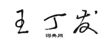 駱恆光王丁發草書個性簽名怎么寫