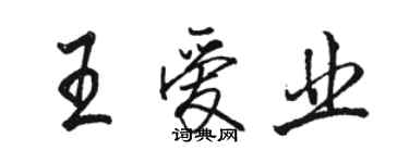 駱恆光王愛業行書個性簽名怎么寫