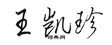 駱恆光王凱珍行書個性簽名怎么寫