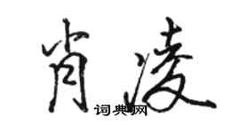 駱恆光肖凌行書個性簽名怎么寫