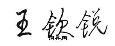 駱恆光王欽銳行書個性簽名怎么寫