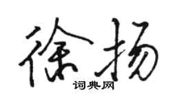 駱恆光徐揚行書個性簽名怎么寫