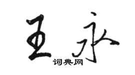駱恆光王永行書個性簽名怎么寫