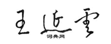 駱恆光王延雲草書個性簽名怎么寫