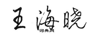 駱恆光王海曉行書個性簽名怎么寫