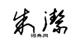 朱錫榮朱潔草書個性簽名怎么寫