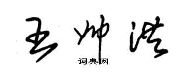 朱錫榮王帥洪草書個性簽名怎么寫