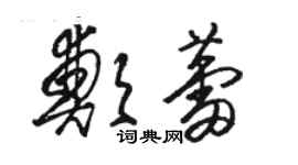 駱恆光鄭蕾草書個性簽名怎么寫