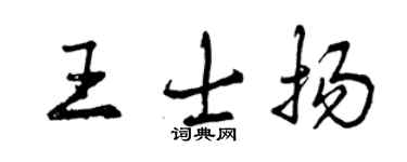 曾慶福王士揚行書個性簽名怎么寫