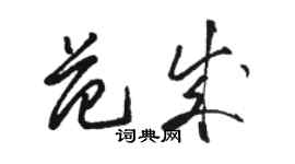 駱恆光范成草書個性簽名怎么寫