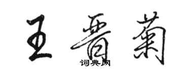 駱恆光王晉菊行書個性簽名怎么寫