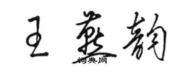 駱恆光王燕韻草書個性簽名怎么寫