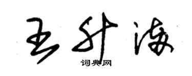 朱錫榮王升滿草書個性簽名怎么寫
