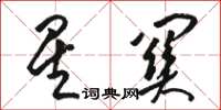 駱恆光星關草書怎么寫