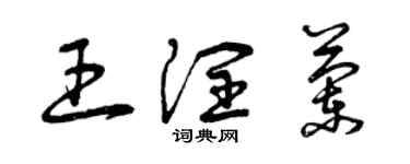 曾慶福王潤蘭草書個性簽名怎么寫