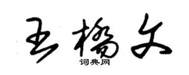 朱錫榮王橋文草書個性簽名怎么寫