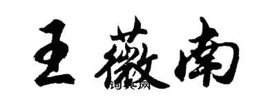 胡問遂王薇南行書個性簽名怎么寫