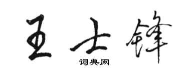 駱恆光王士鋒行書個性簽名怎么寫