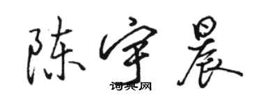 駱恆光陳宇晨行書個性簽名怎么寫