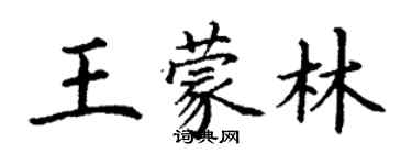 丁謙王蒙林楷書個性簽名怎么寫