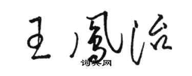 駱恆光王鳳治草書個性簽名怎么寫
