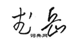 駱恆光武岳草書個性簽名怎么寫