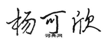駱恆光楊可欣行書個性簽名怎么寫