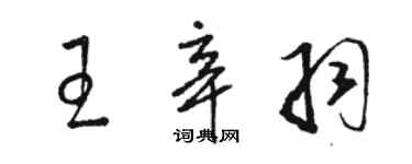 駱恆光王辛羽草書個性簽名怎么寫