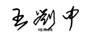 朱錫榮王劉中草書個性簽名怎么寫