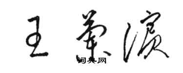 駱恆光王蘭濱草書個性簽名怎么寫