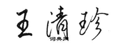 駱恆光王清珍行書個性簽名怎么寫