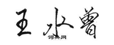 駱恆光王水曾行書個性簽名怎么寫