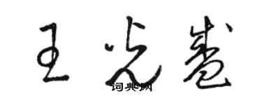 駱恆光王光盛草書個性簽名怎么寫