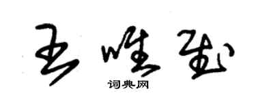 朱錫榮王唯慰草書個性簽名怎么寫