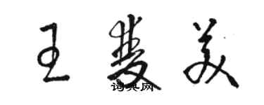 駱恆光王雙美草書個性簽名怎么寫