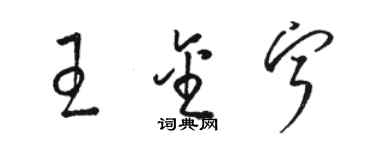 駱恆光王金寧草書個性簽名怎么寫