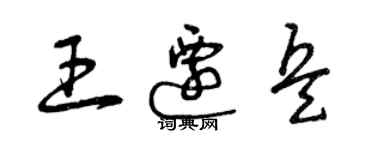 曾慶福王遷兵草書個性簽名怎么寫