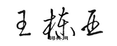 駱恆光王棟亞草書個性簽名怎么寫