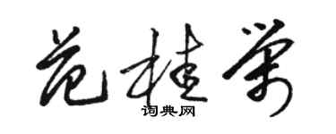 駱恆光范桂榮草書個性簽名怎么寫
