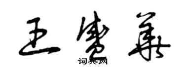 曾慶福王盛華草書個性簽名怎么寫