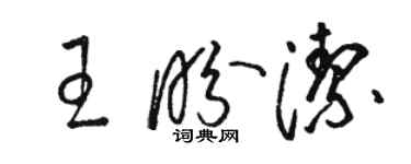 駱恆光王盼潔草書個性簽名怎么寫