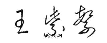 駱恆光王紫繁草書個性簽名怎么寫