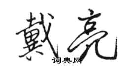 駱恆光戴亮行書個性簽名怎么寫